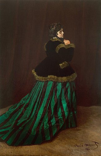 Клод Моне «Дама в зелёном платье» 1866 г. Источник: Википедия